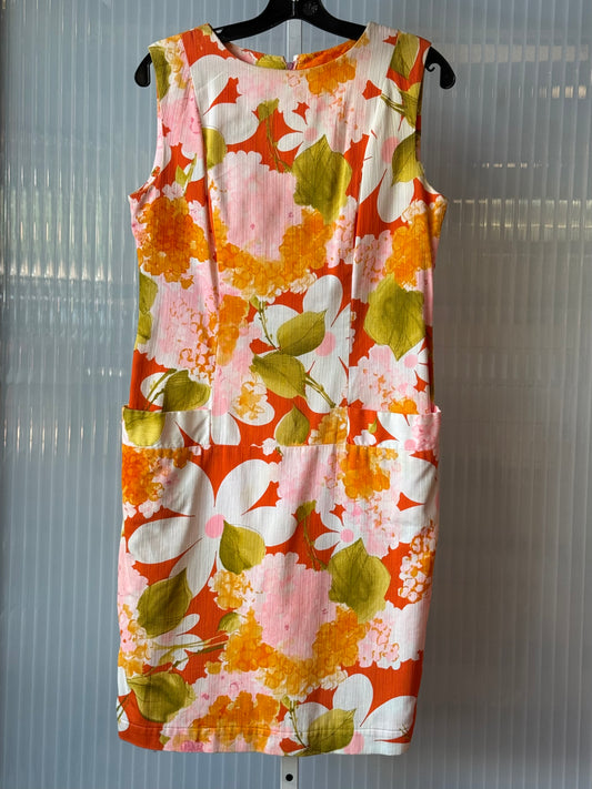 1960s Floral Hawaiian Shift Dress