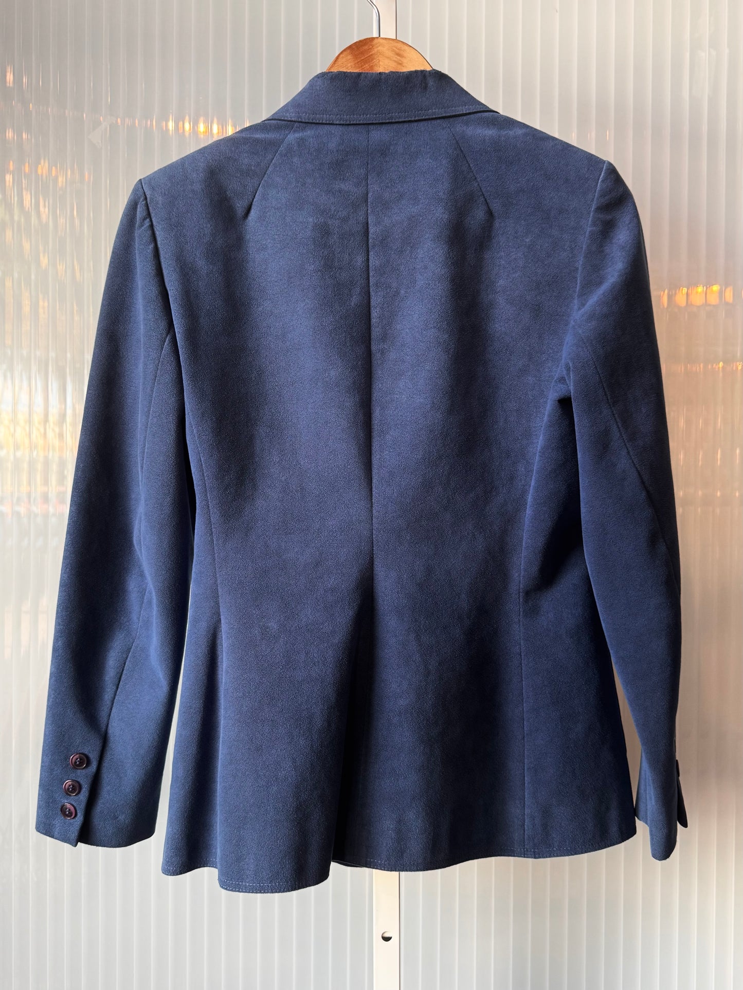 1970s Blue Suede Blazer