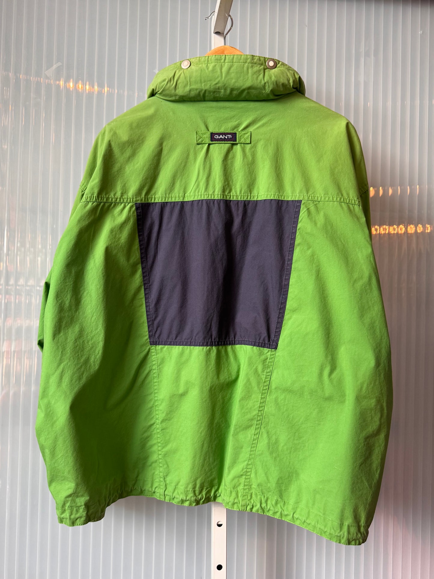 1990s Green Windbreaker Rain Jacket