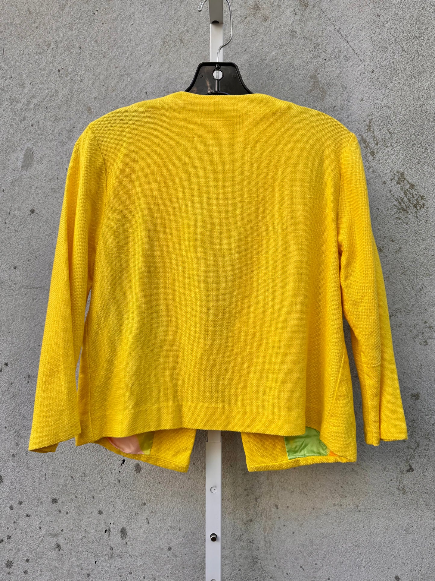 1960s Yellow 3/4-Sleeve Jacket w/ Frog Closure