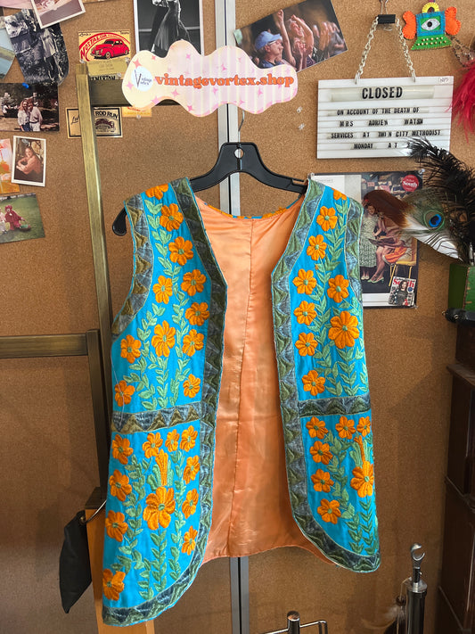 1960s/70s Floral Hippie Vest