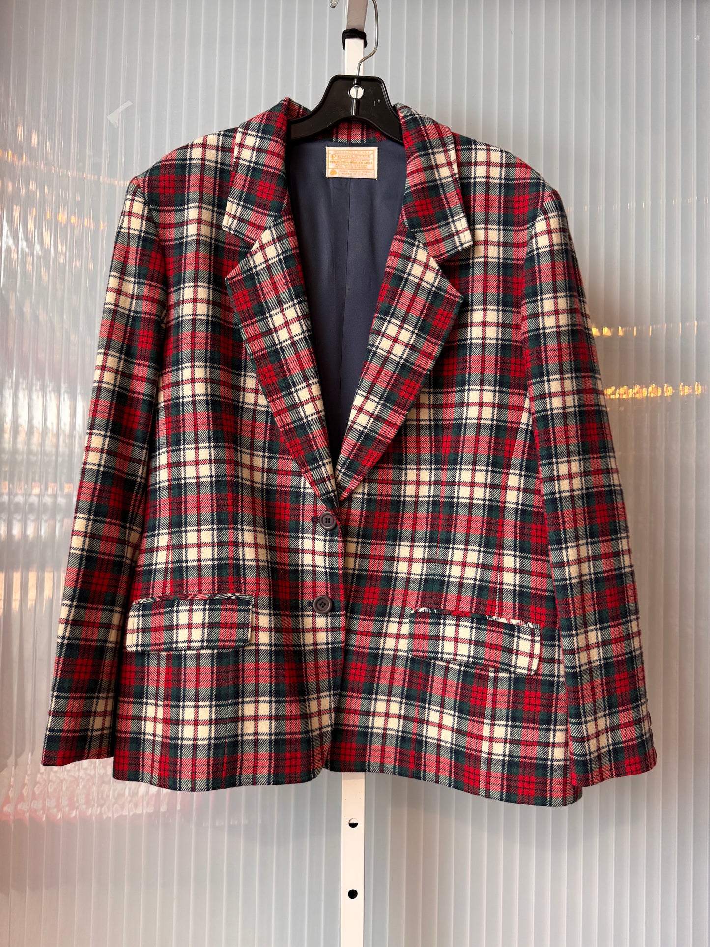 1960s Pendleton Wool Plaid Skirt & Blazer Set