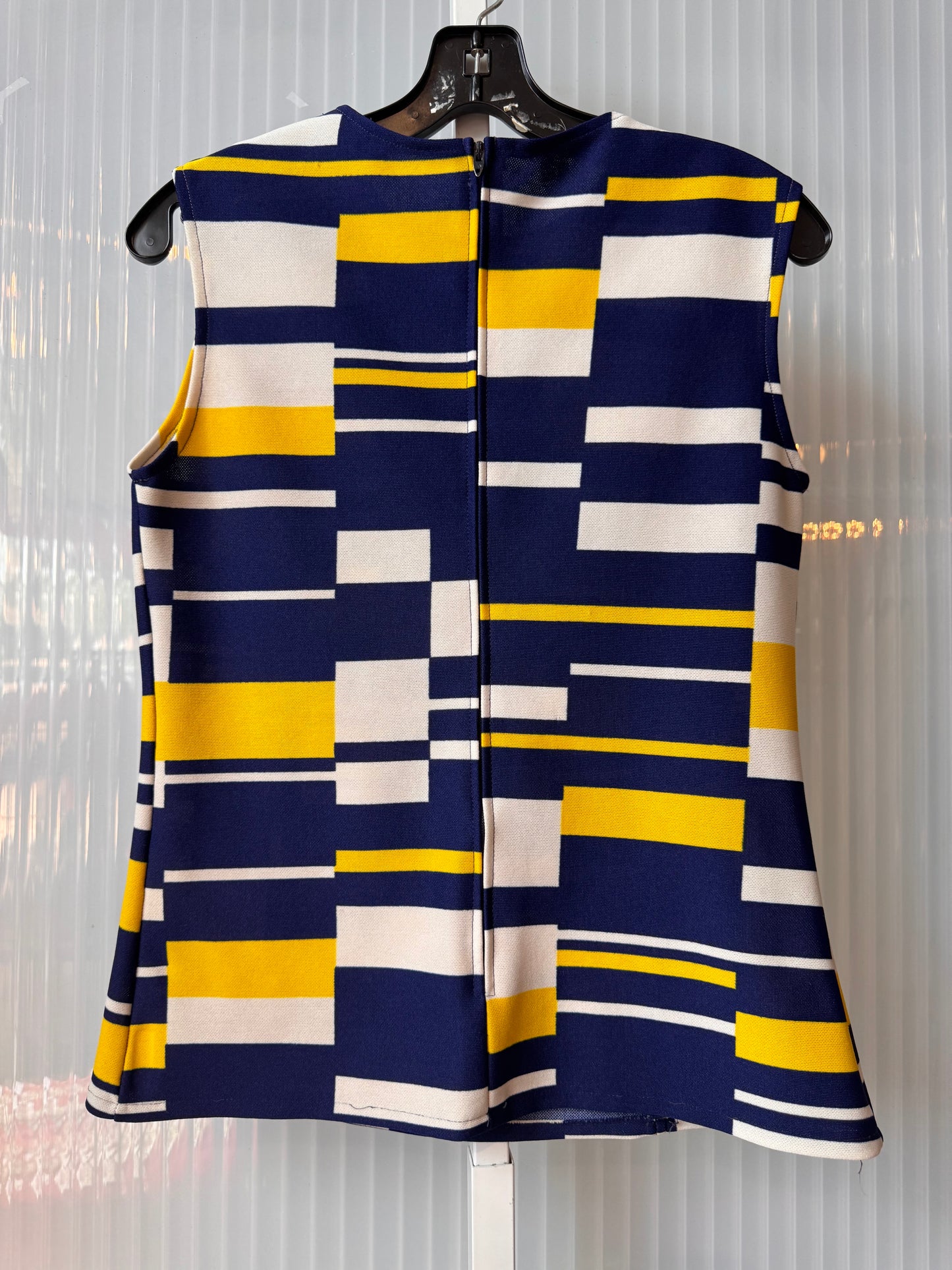 1970s Yellow & Blue Mod Tank Top