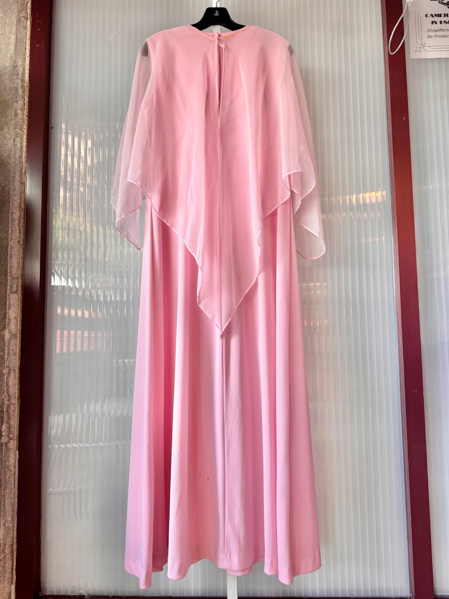 1960s Pink Gown with Sheer Shawl