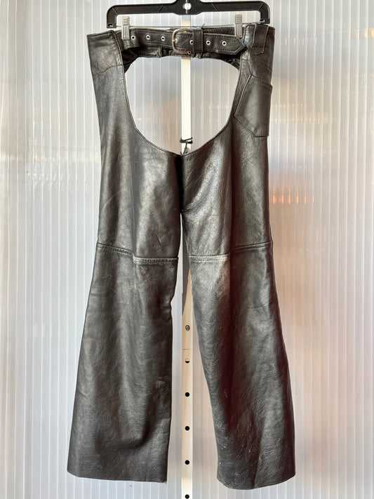 1980s Unik Black Leather Chaps