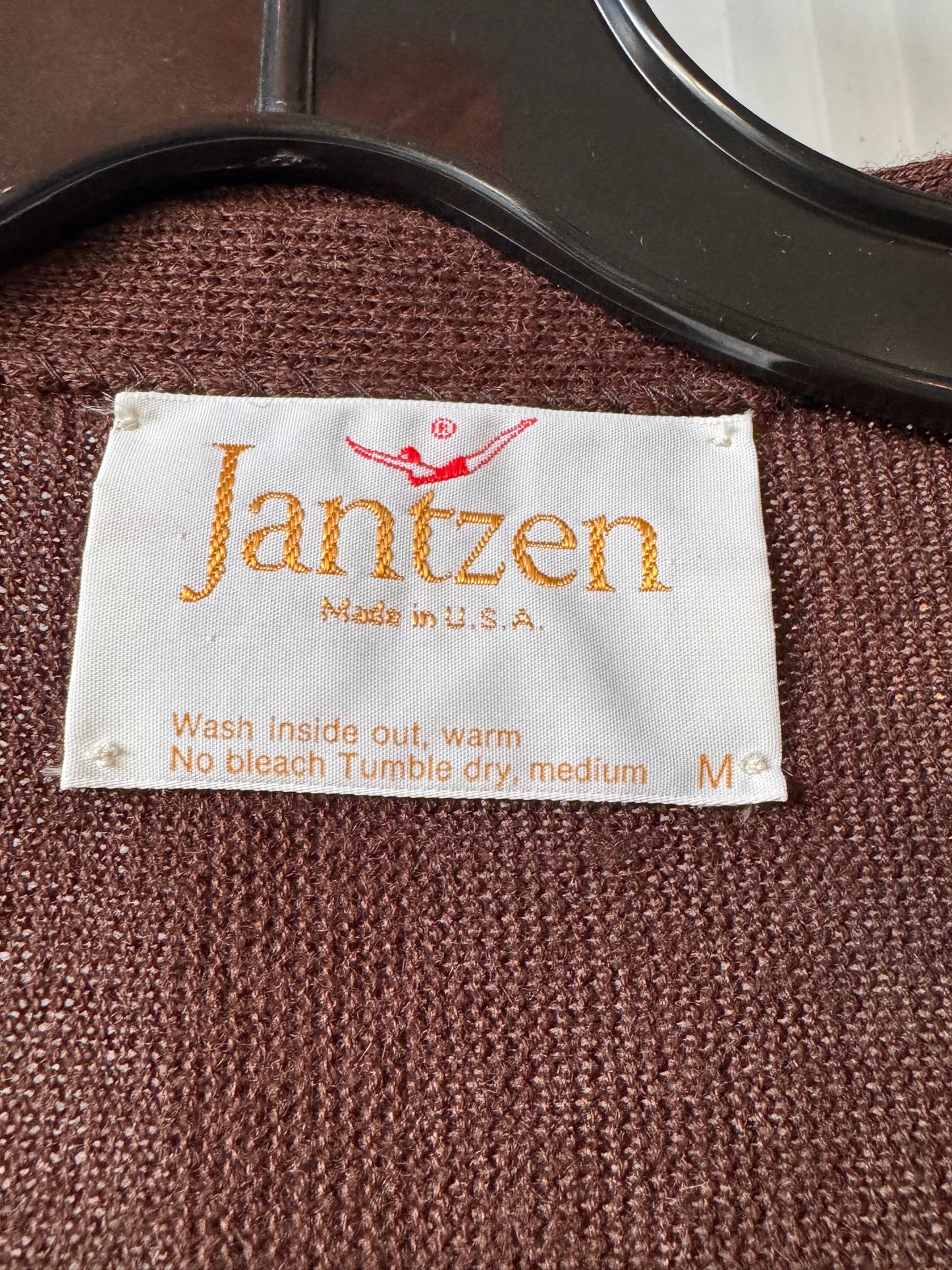 1980s Deep Brown Knit Jantzen Cardigan
