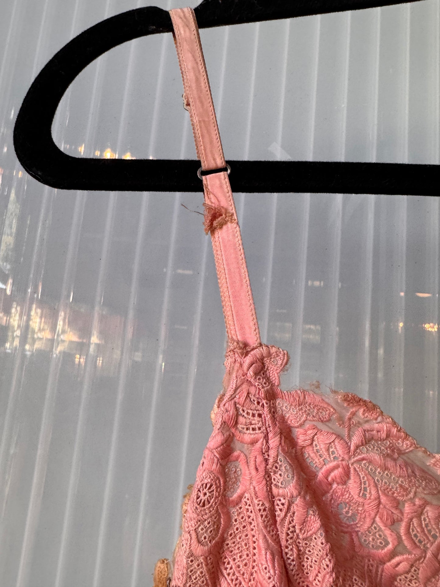 1950s Embroidered Pink Slip