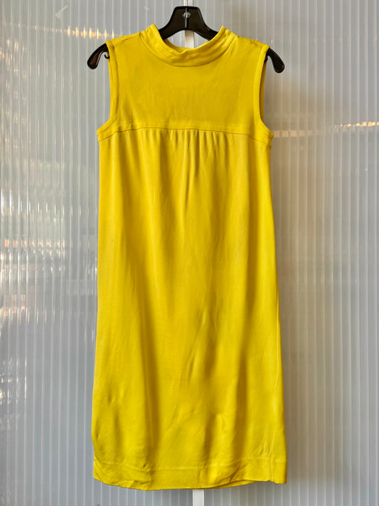 1960s Florescent Yellow Shift Dress