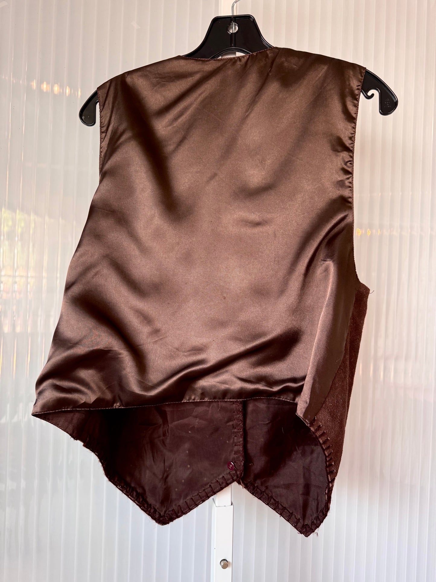 1990s Roo Crossing Brown Suede Vest