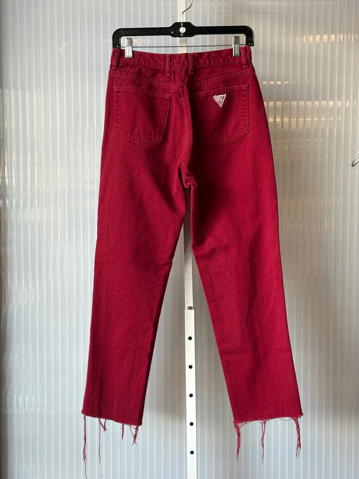 1980s Guess Burgundy Taper Leg Jeans