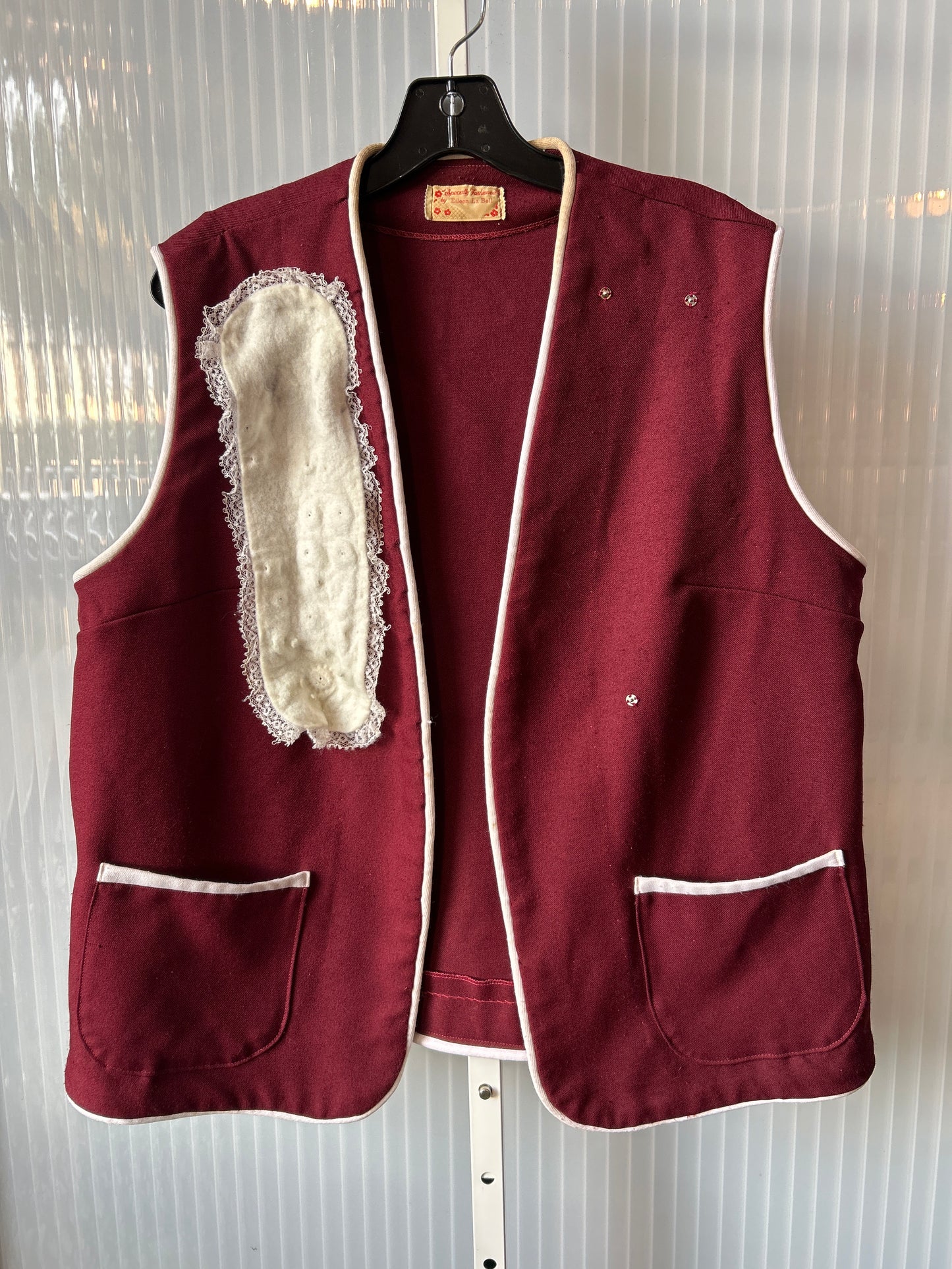 1970s Maroon Fraternal Order of Eagles Vest