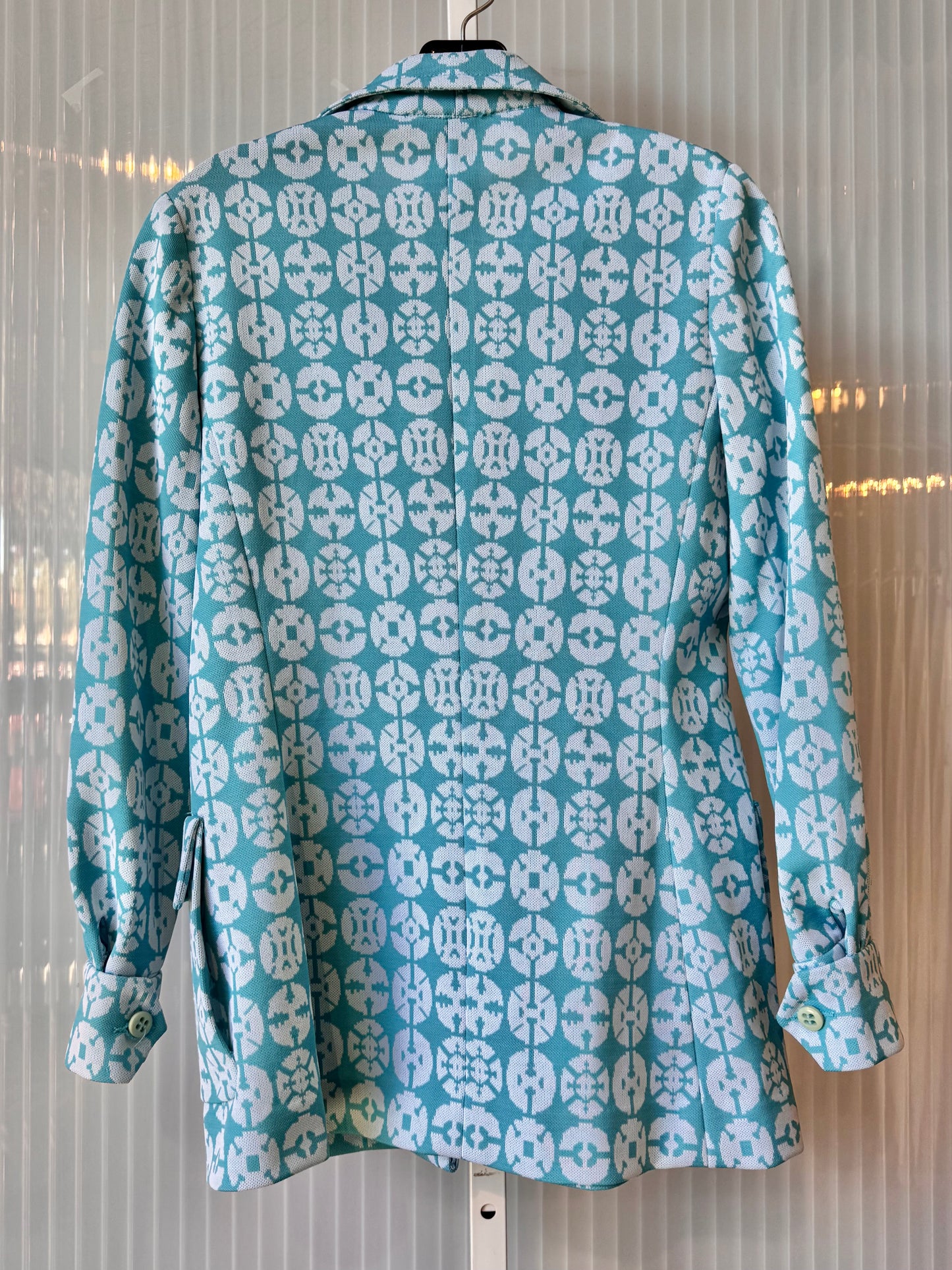1970s Turquoise Blue Zip-Up Shacket