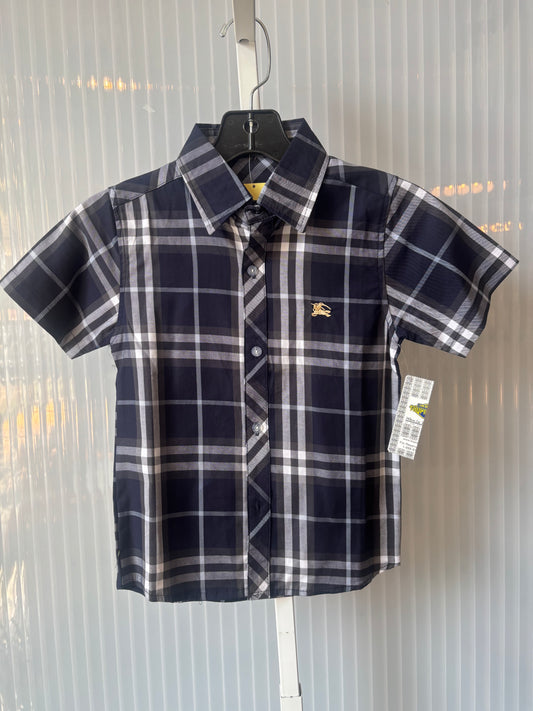 Kid's Classic Burberry Plaid Button-Up Shirt