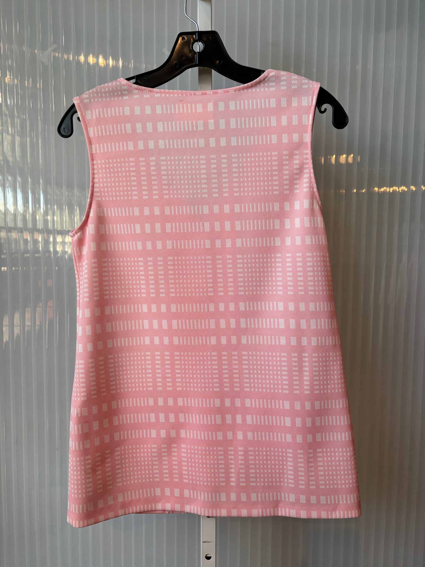 1970s Pink and White Check Vest, Top, & Pants Set