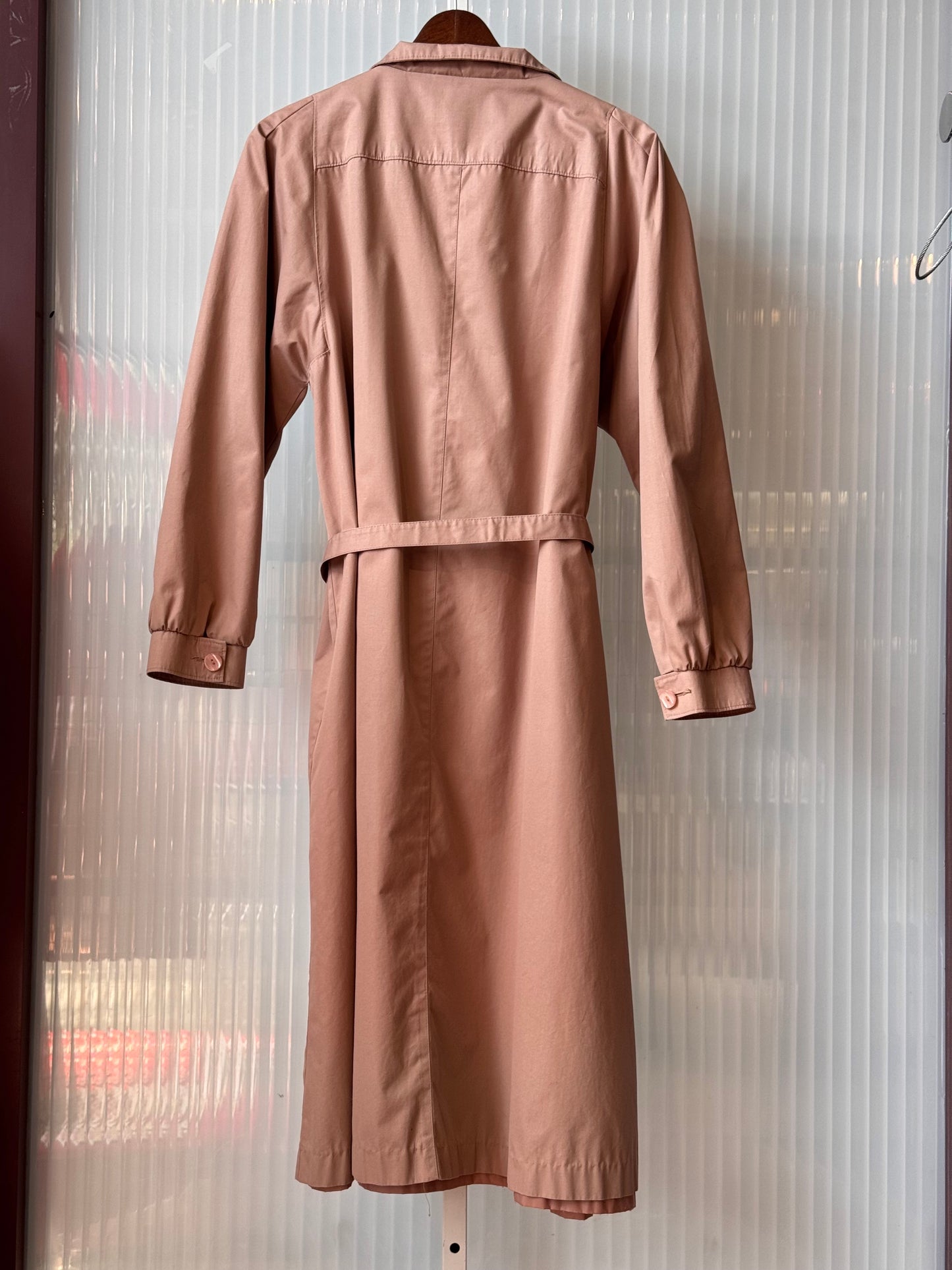 1980s Mauve Pink Trench Coat