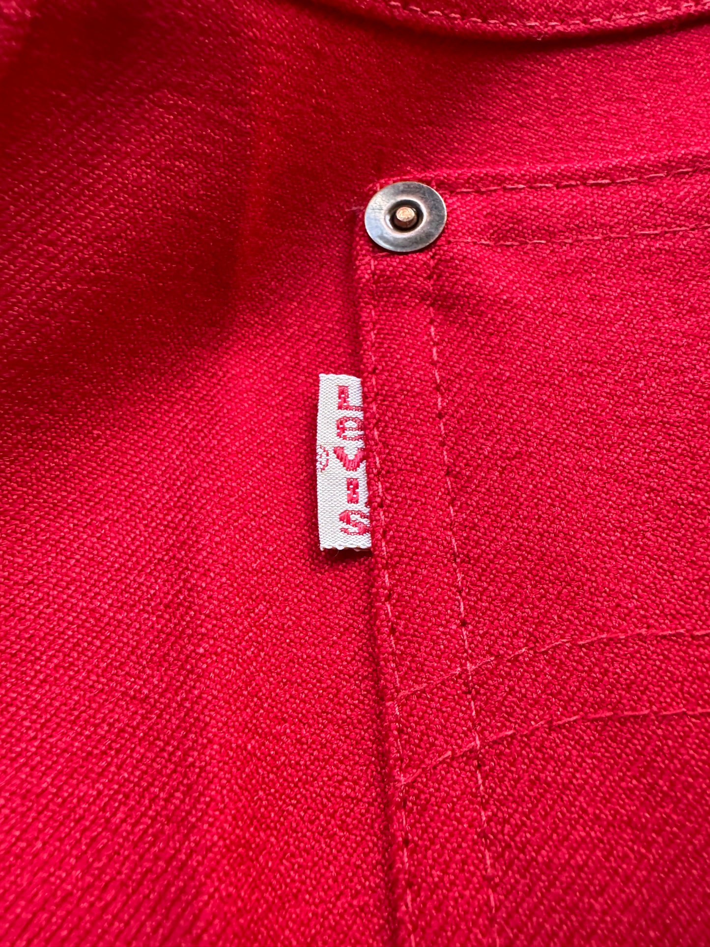 1970s Red Levi’s PolyKnit Western Trousers