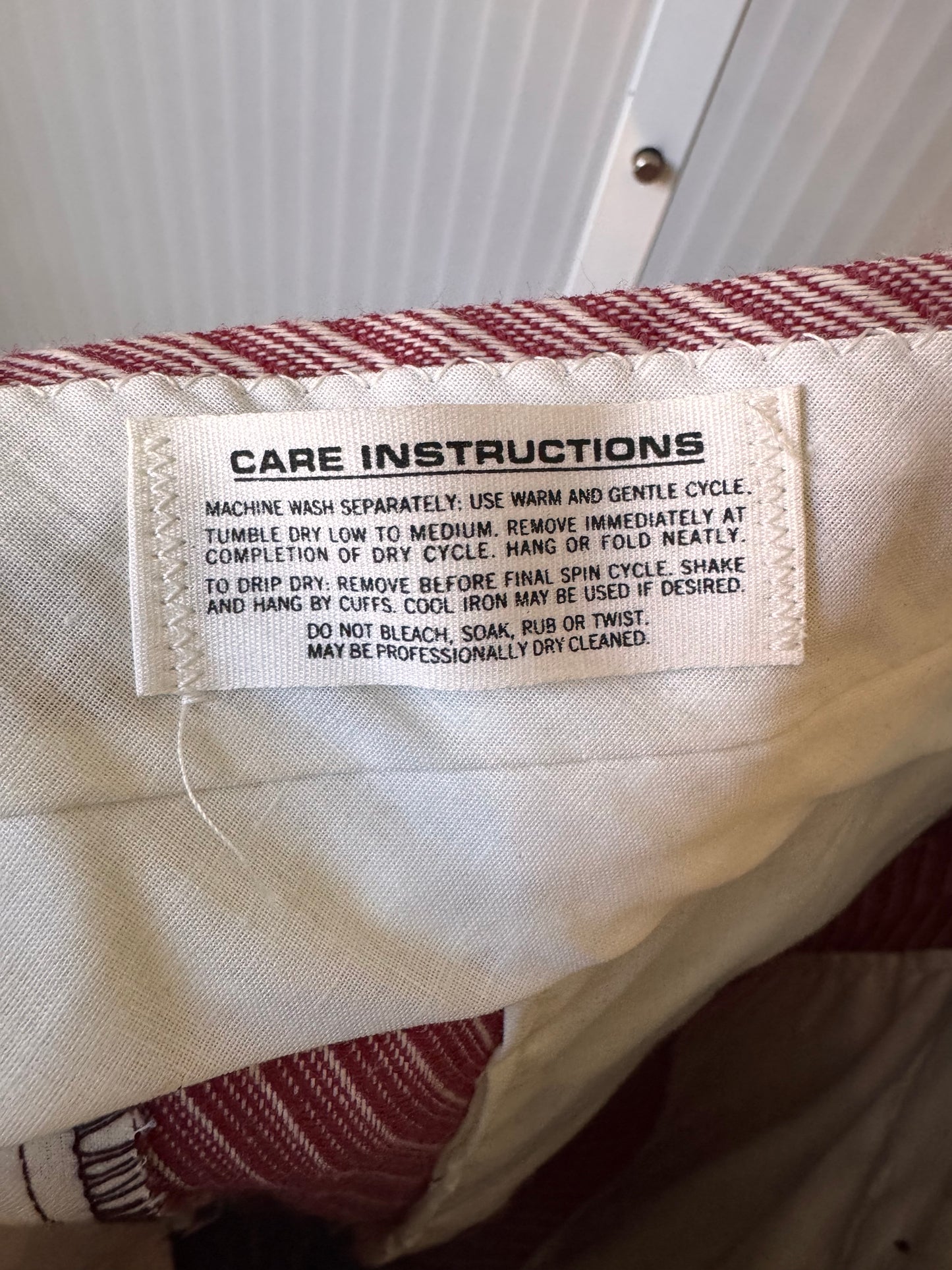 1970s Red & White Striped Trousers