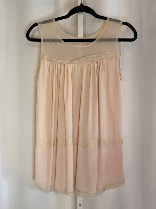 1960s Pink & Cream Pajama Top