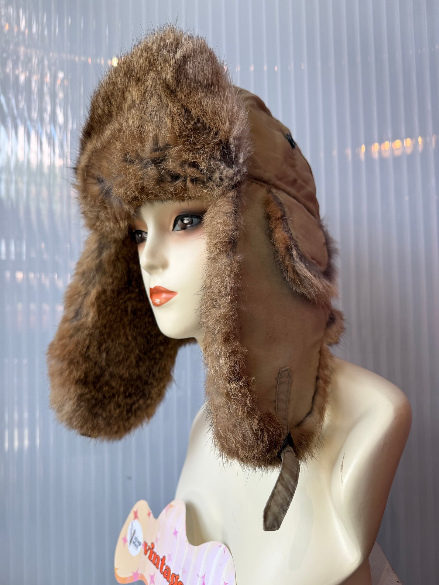 Tan Fur Ushanka / Trapper Hat