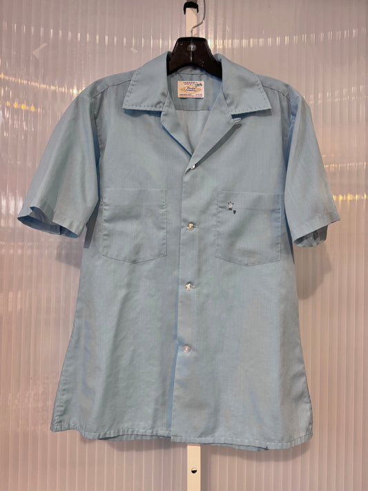 1950s Sky Blue Button Up Shirt