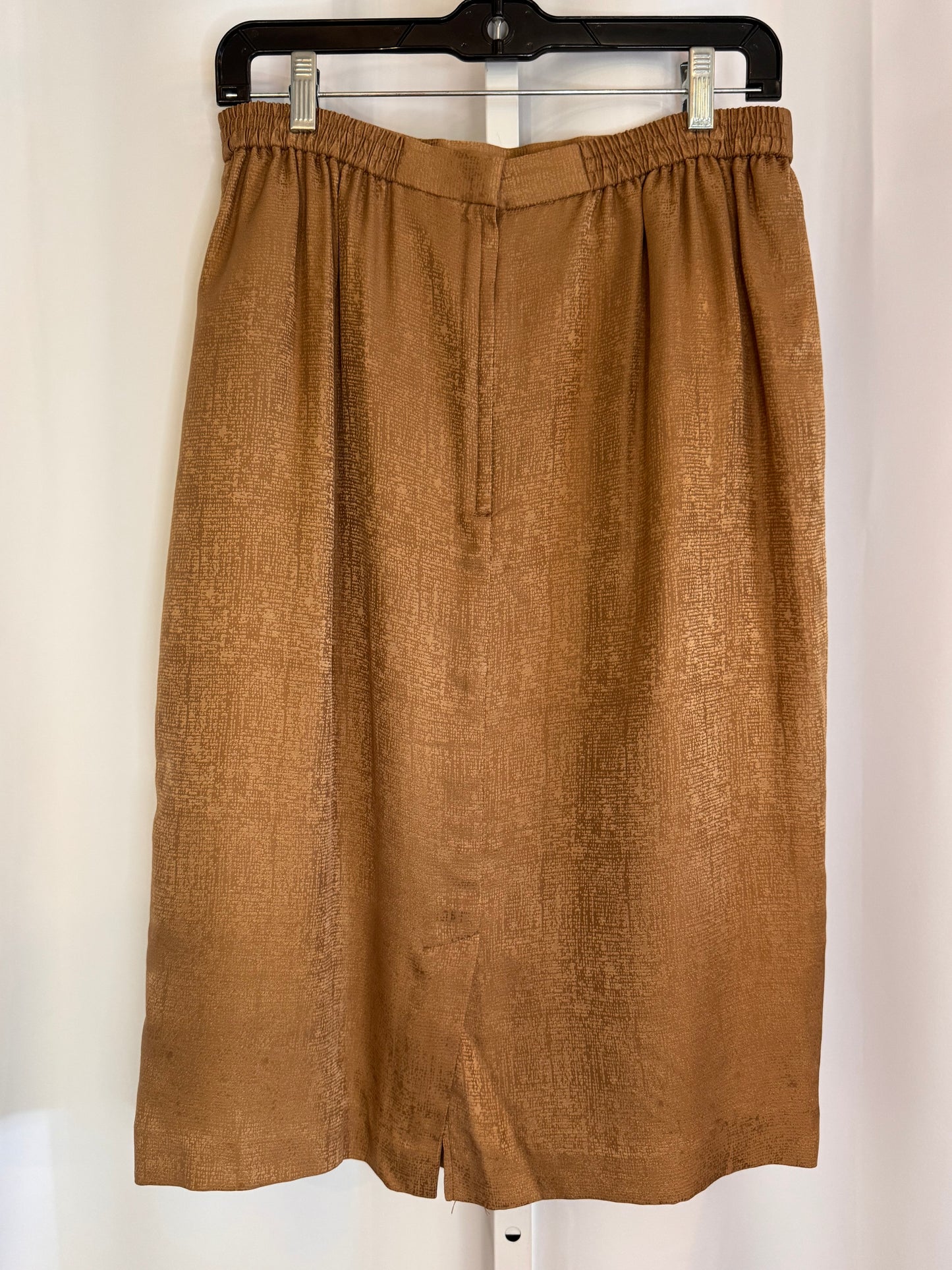 2000s 100% Silk Raw Umber Skirt
