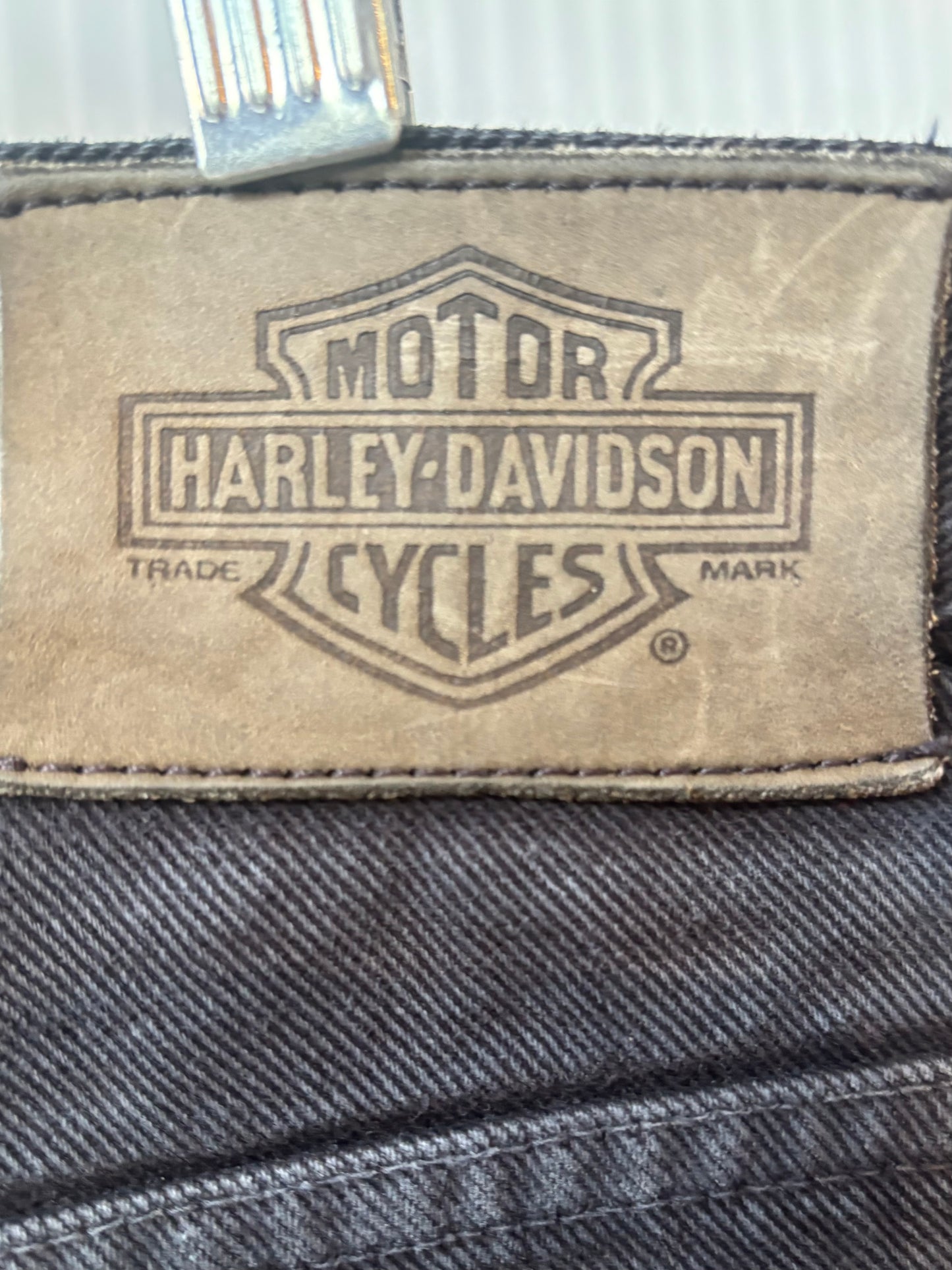 2000s Harley Davidson Black Denim Shorts