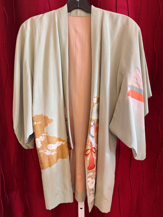 Mint Green Floral Haori