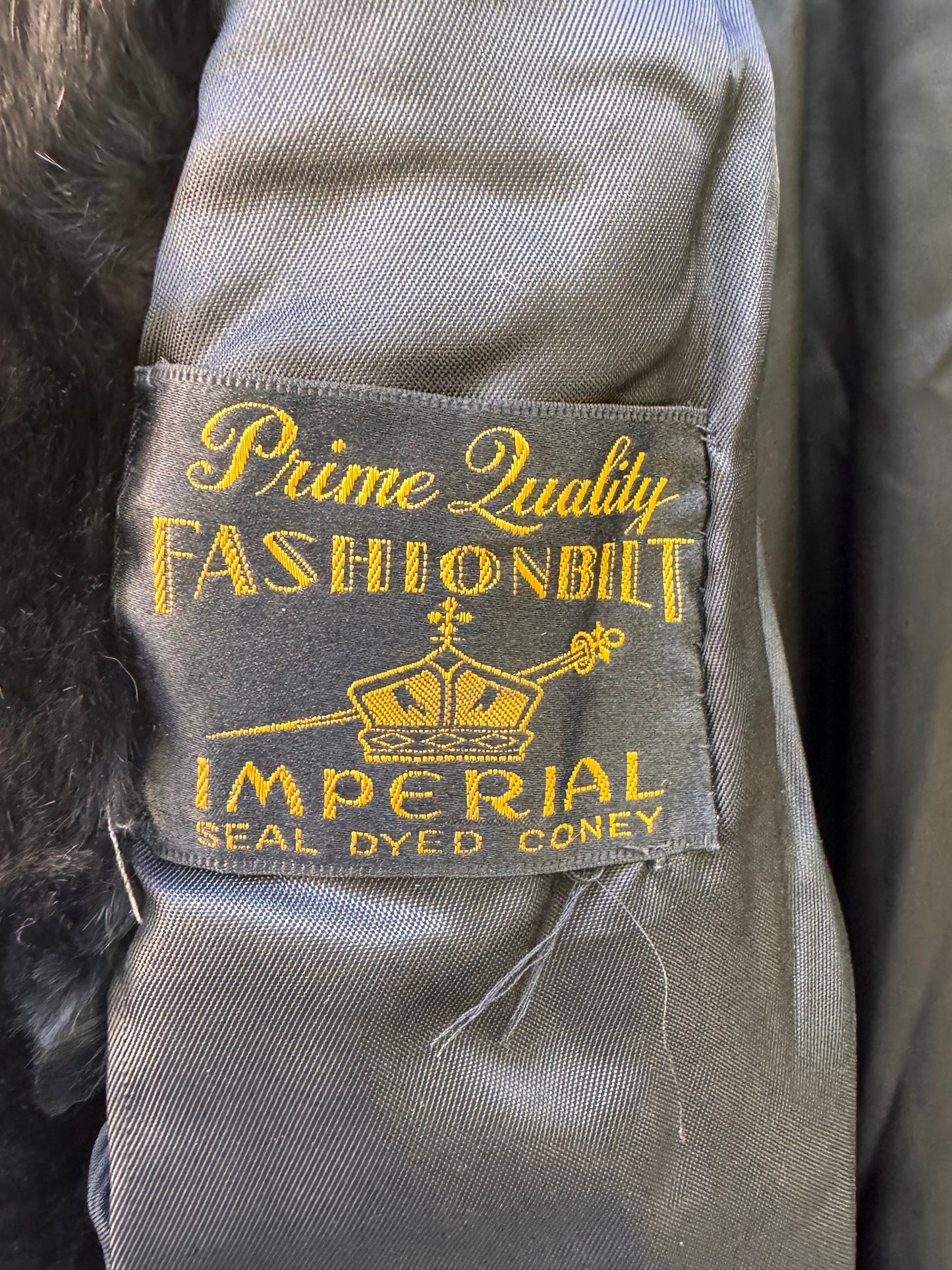 Black Seal Dyed Coney Full Length Fur Coat