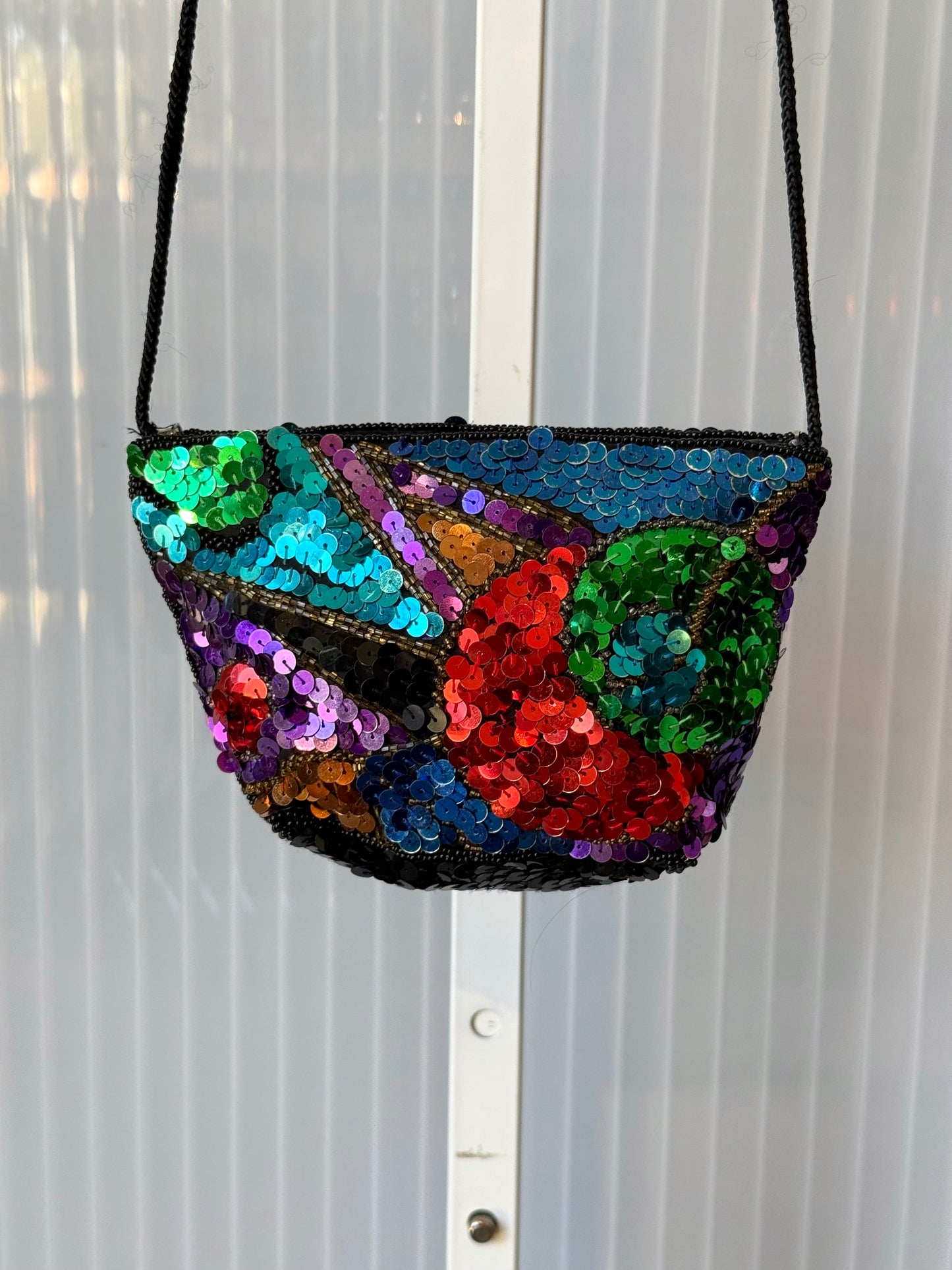 1980s Multicolor Sequin Evening Bag