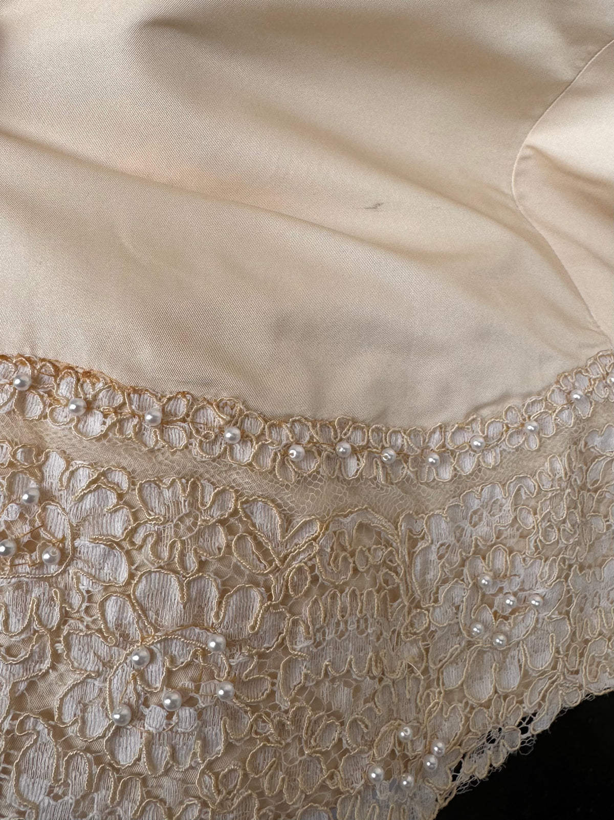 1960s Cream Wedding Dress