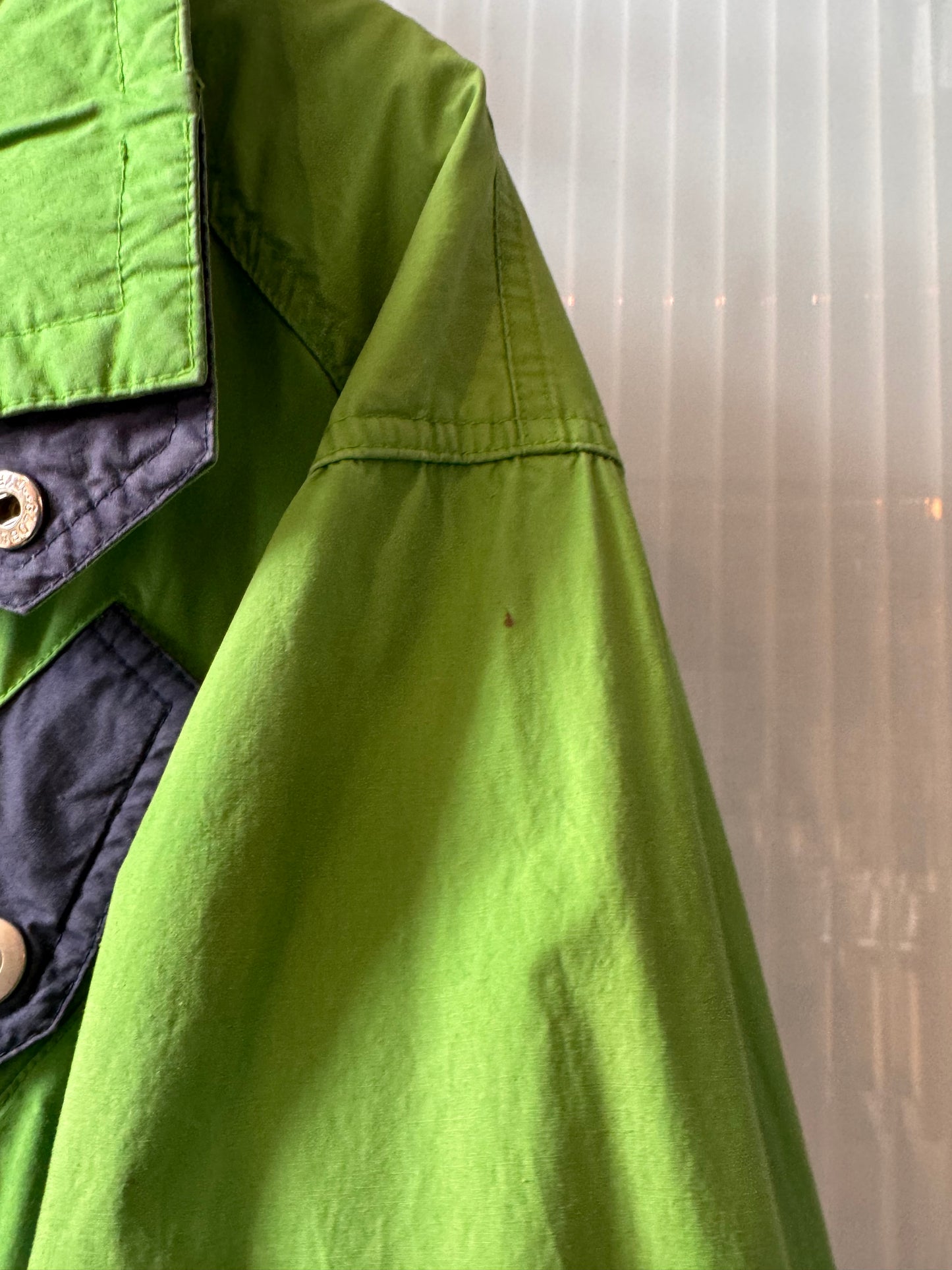 1990s Green Windbreaker Rain Jacket