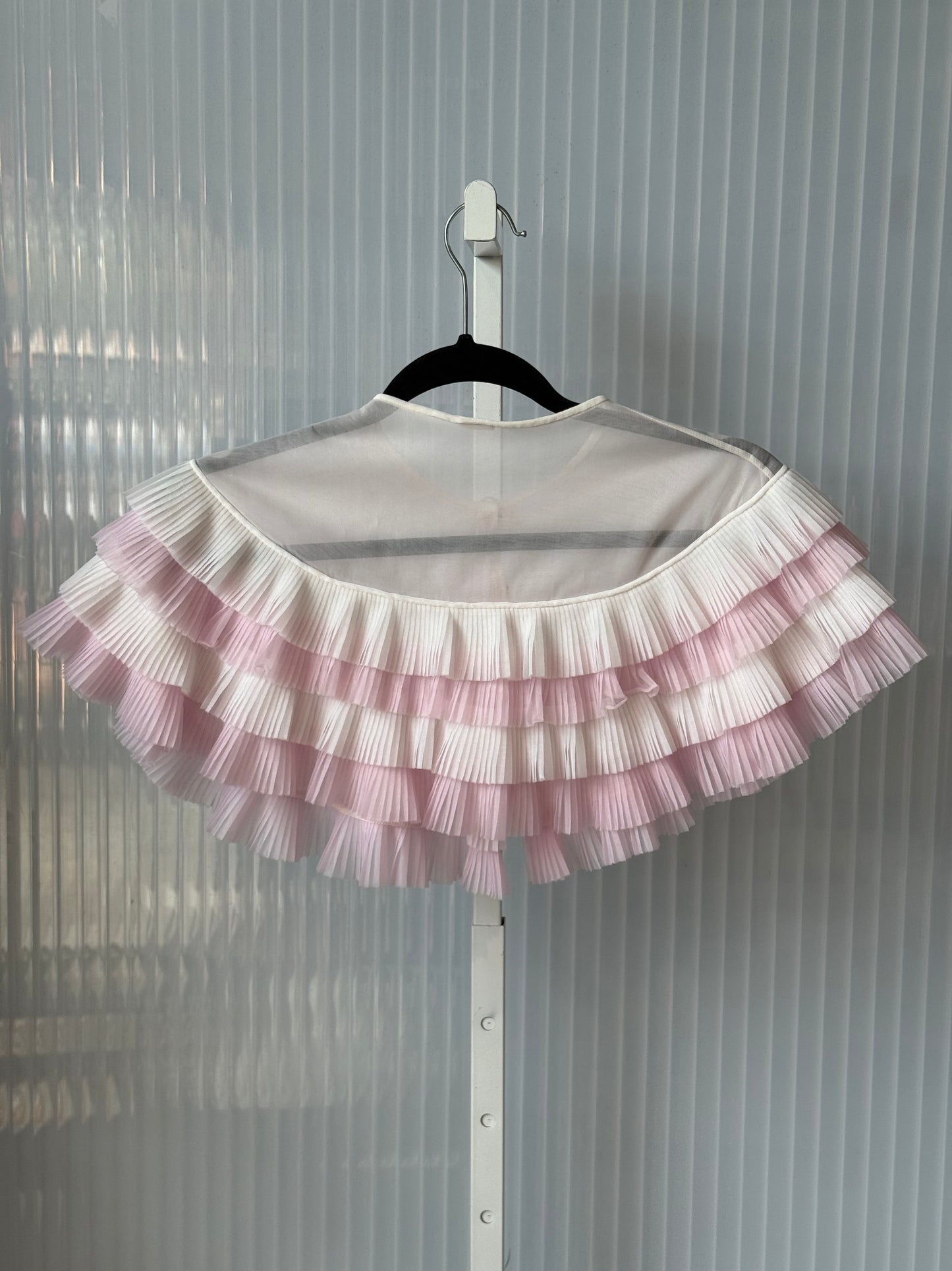 1950s Two-Toned Pink Ruffle Capelet