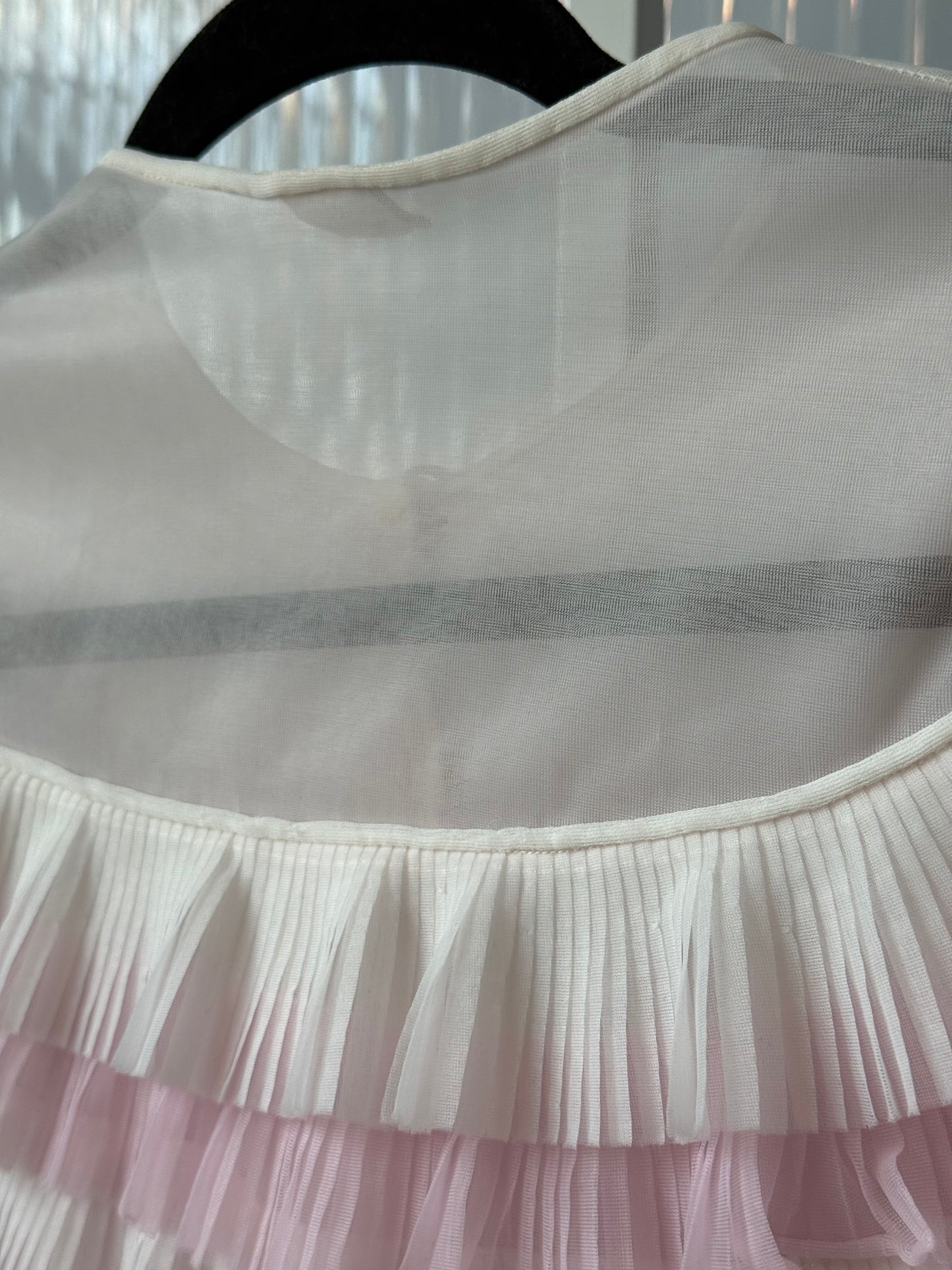 1950s Two-Toned Pink Ruffle Capelet