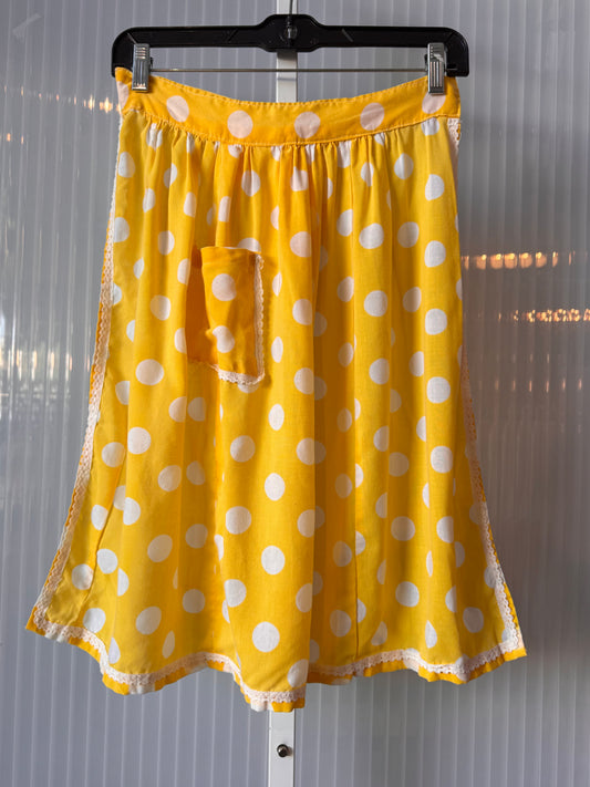 Yellow & White Polka Dot Apron