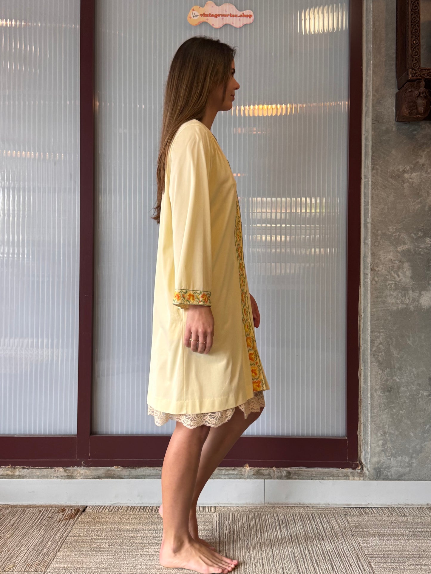 1960s Gossard Artemis Yellow Nightgown