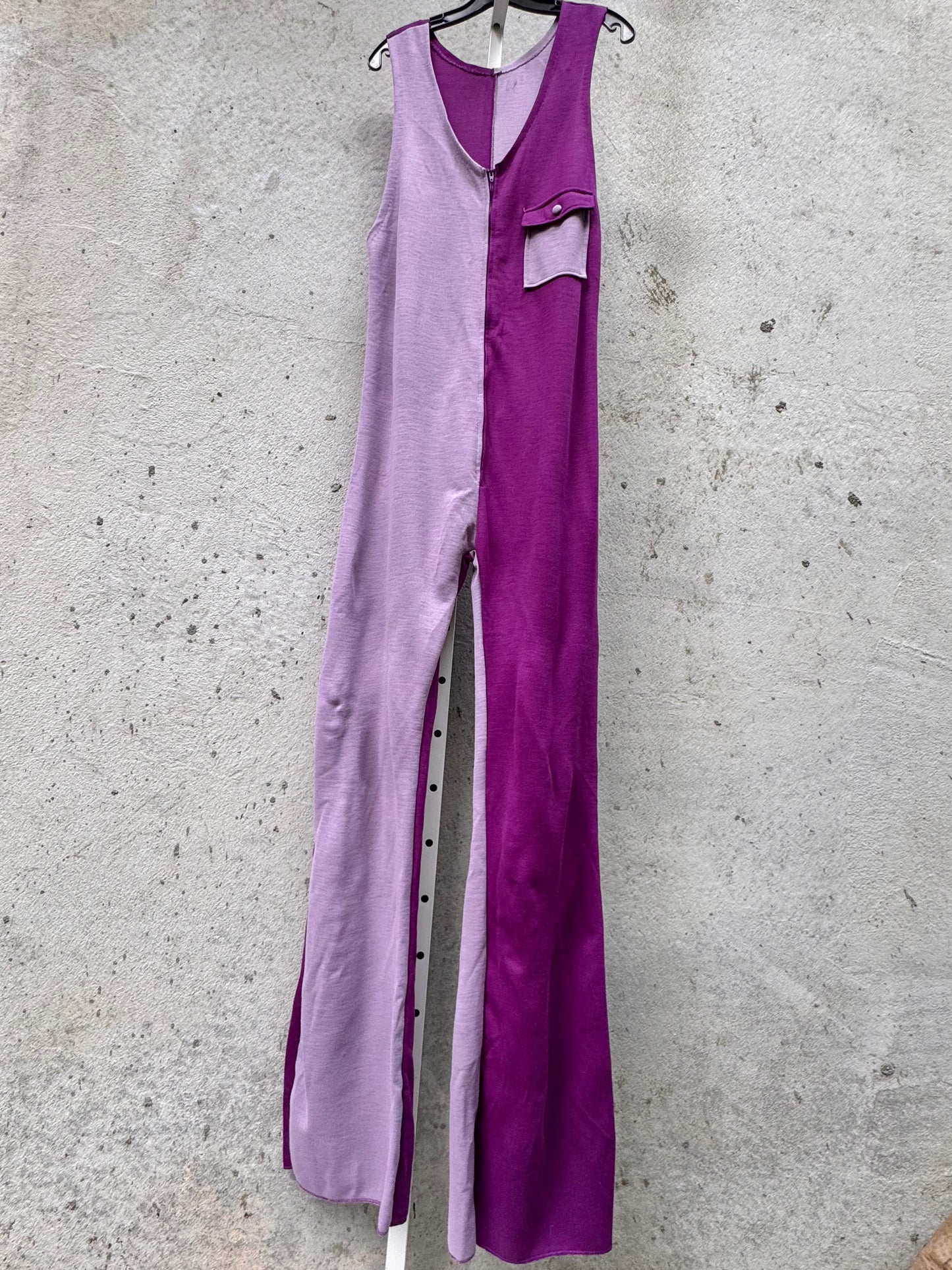 1970s Purple Two-Tone Jumpsuit