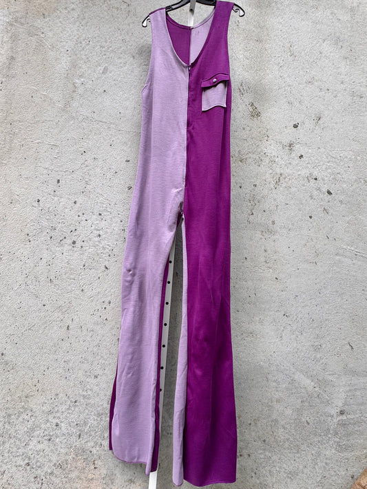1970s Purple Two-Tone Romper
