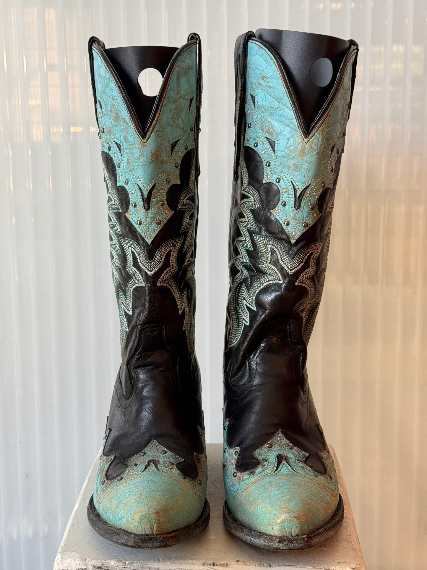 Dan Post Black & Teal Western Boots
