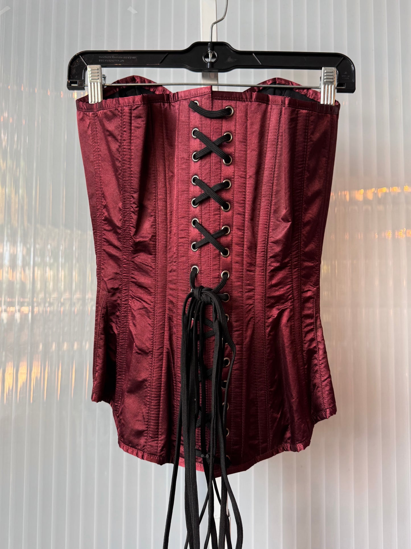 Corset Story Burgundy Satin Overbust Corset
