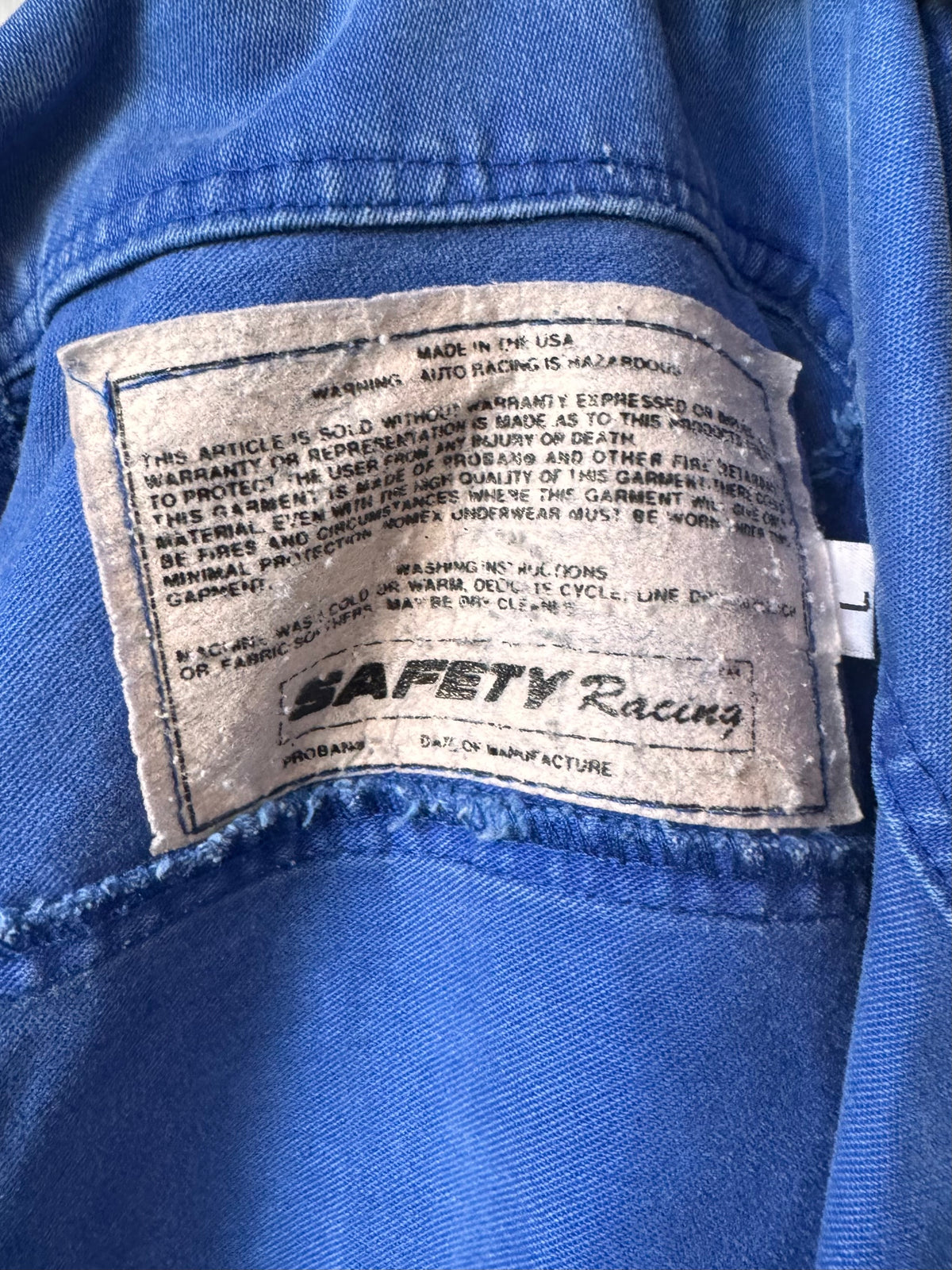 Safety Racing Blue Denim Jumpsuit