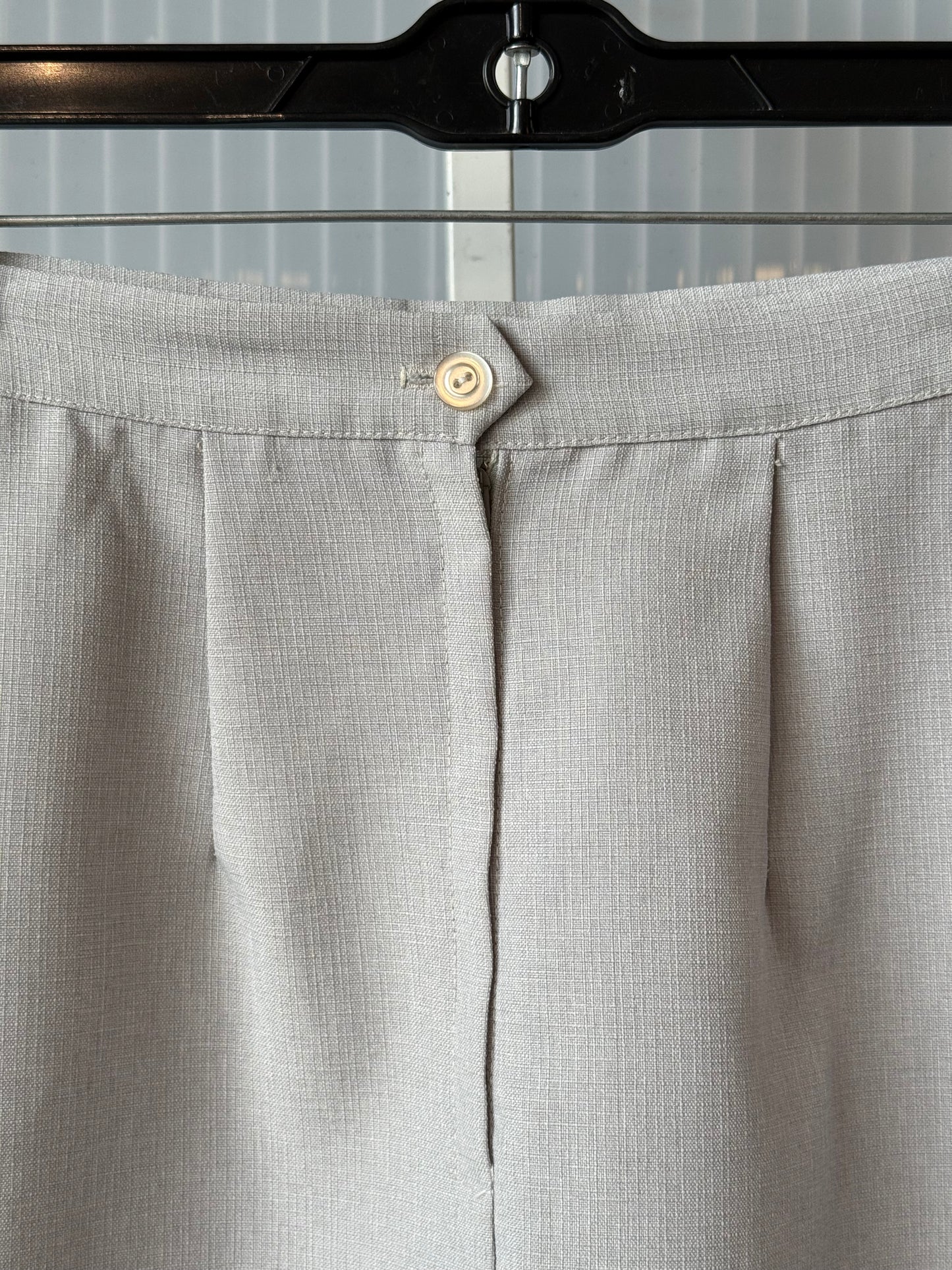 1970s? Soft Grey Suit Jacket & Skirt Set