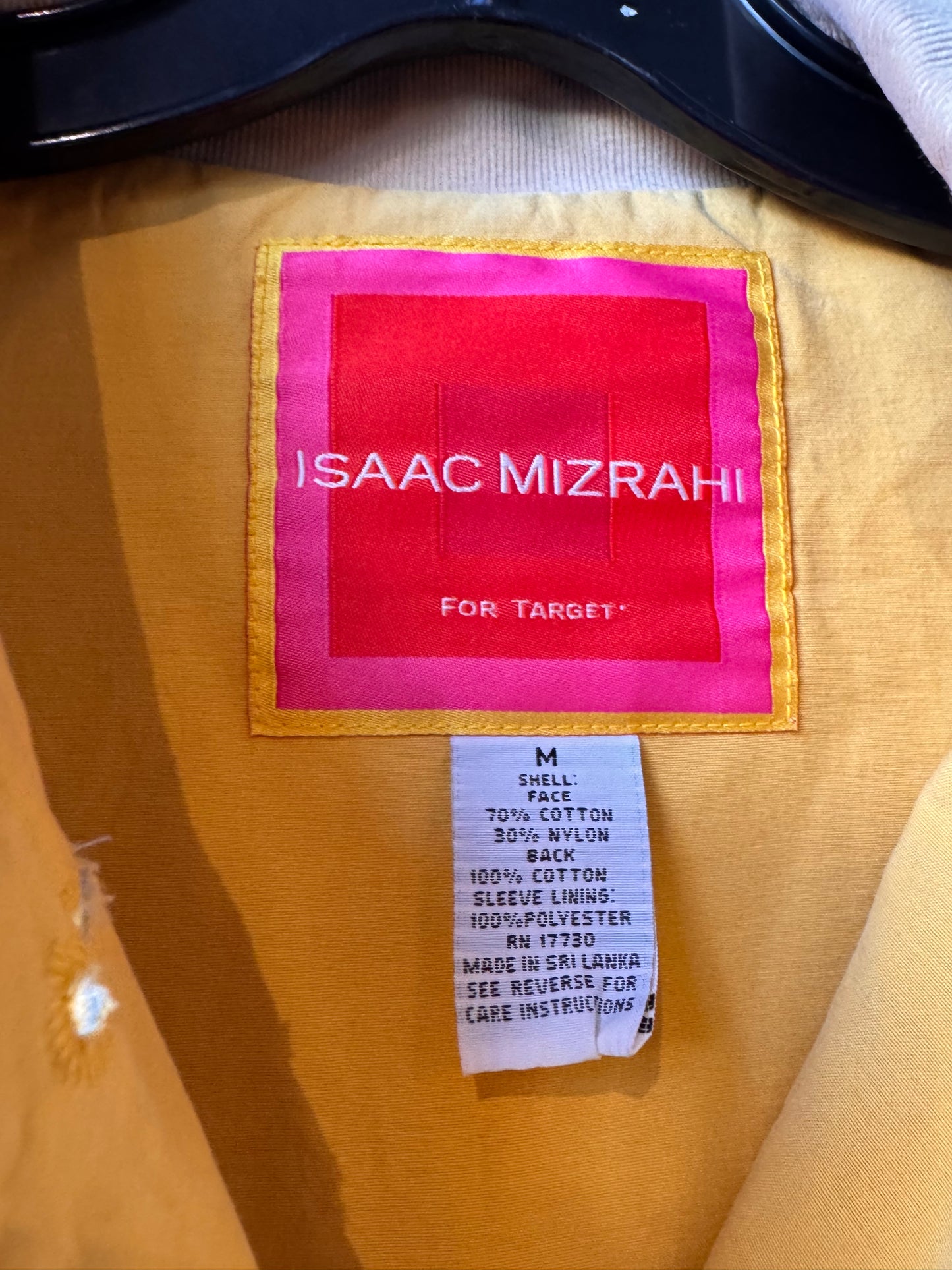 Yellow Button-Down Raincoat