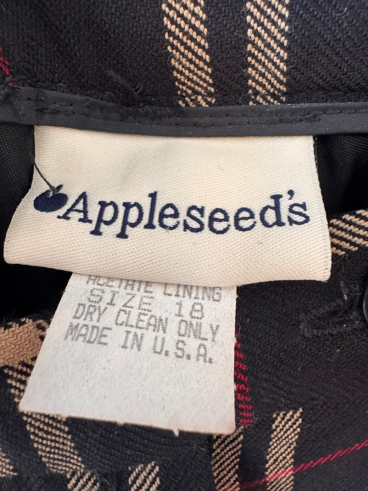 2000s Black Beige & Red Plaid Pants