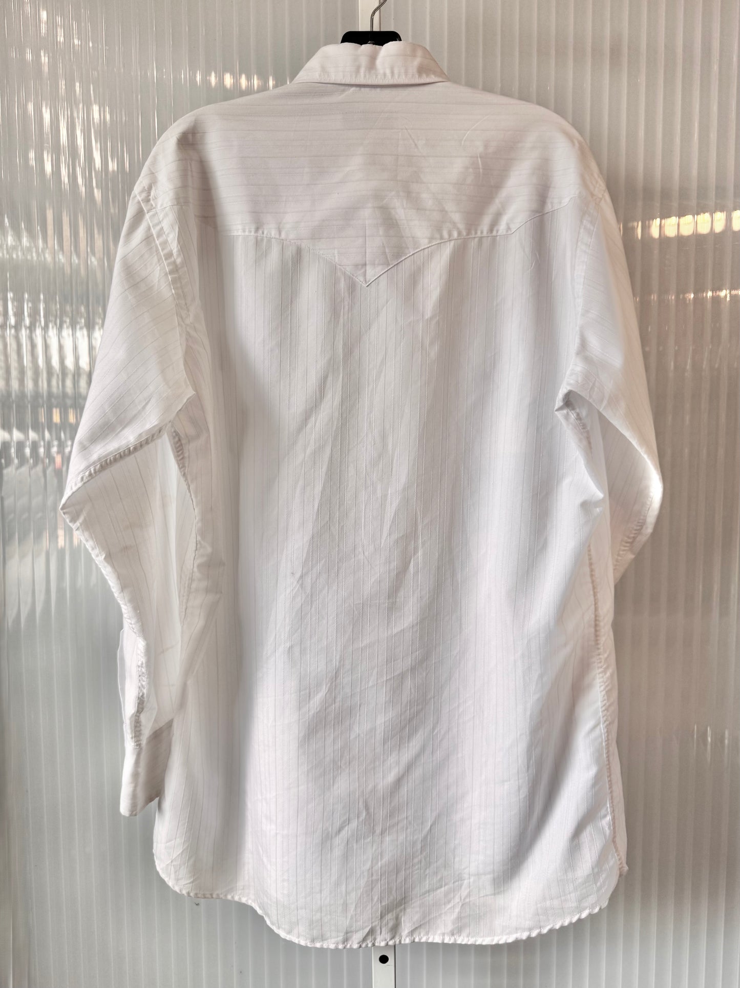 1970s White Pinstripe Western Shirt