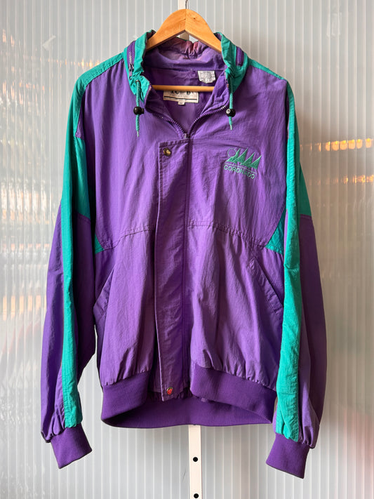 1980s Purple & Teal Windbreaker Jacket