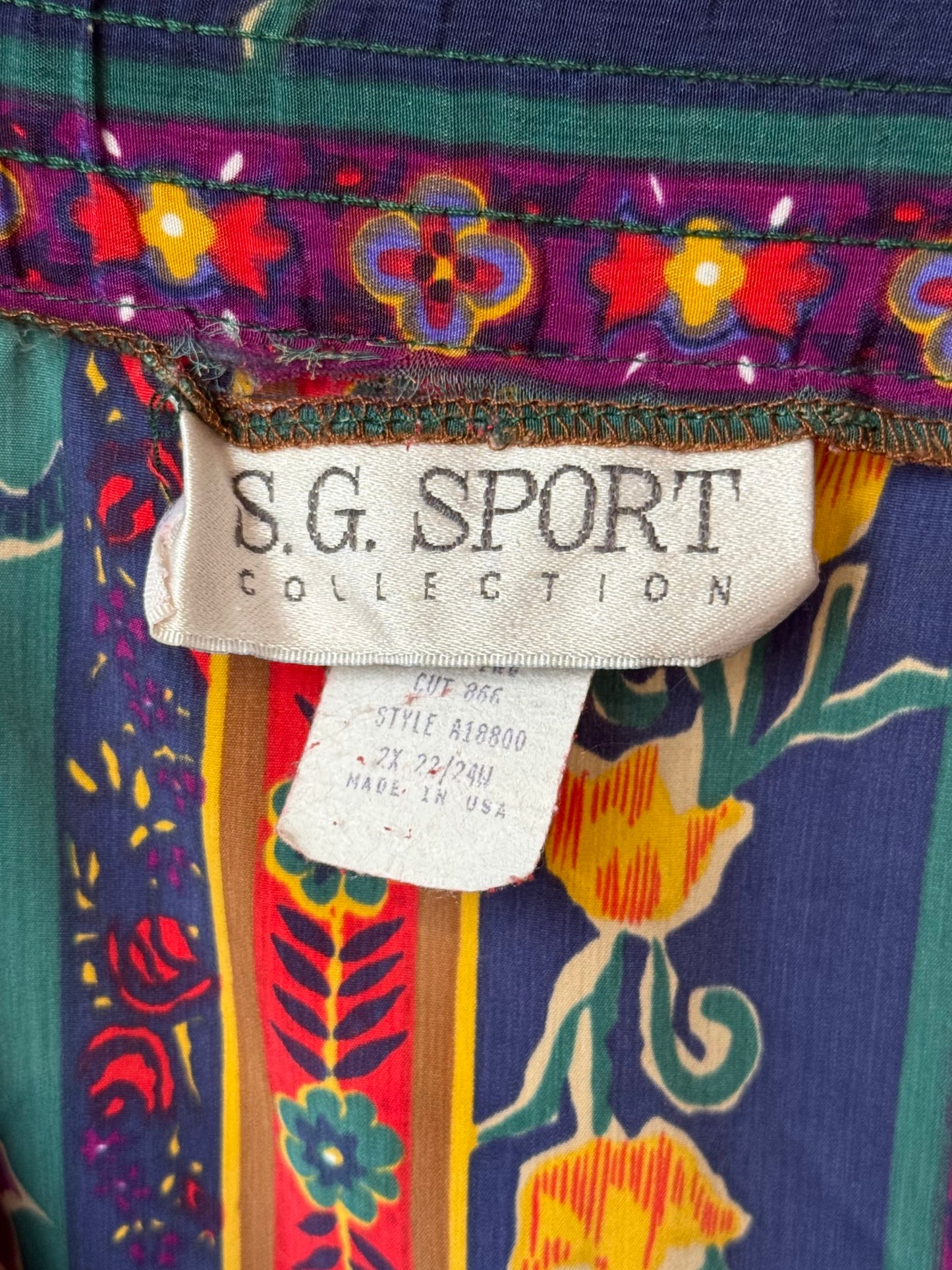 1990s Multicolor Floral Wrap Skirt