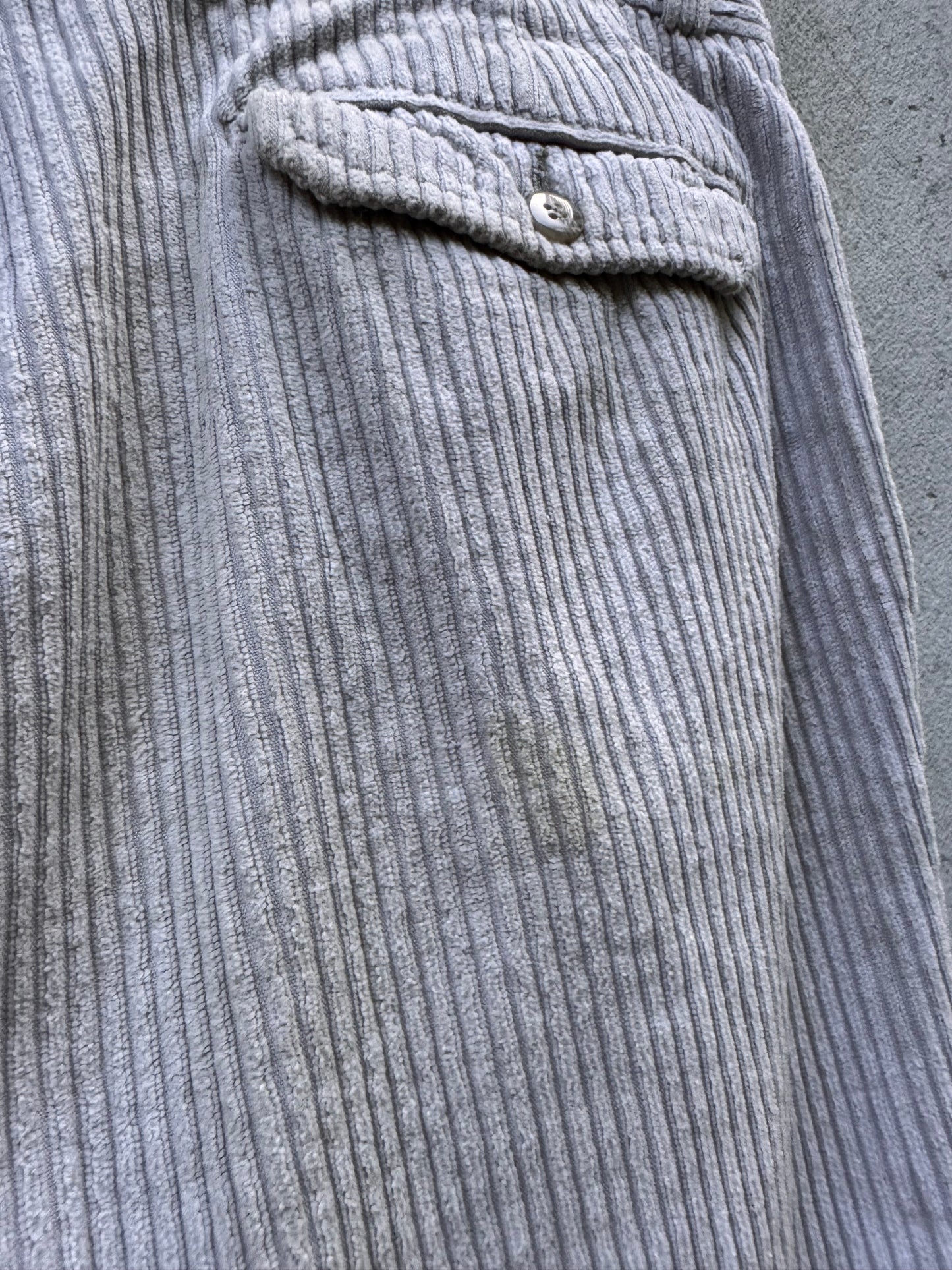 1970s Light Grey Wide Wale Corduroy Pants