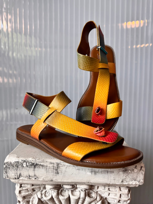 Franco Sarto Snake Print Sandals