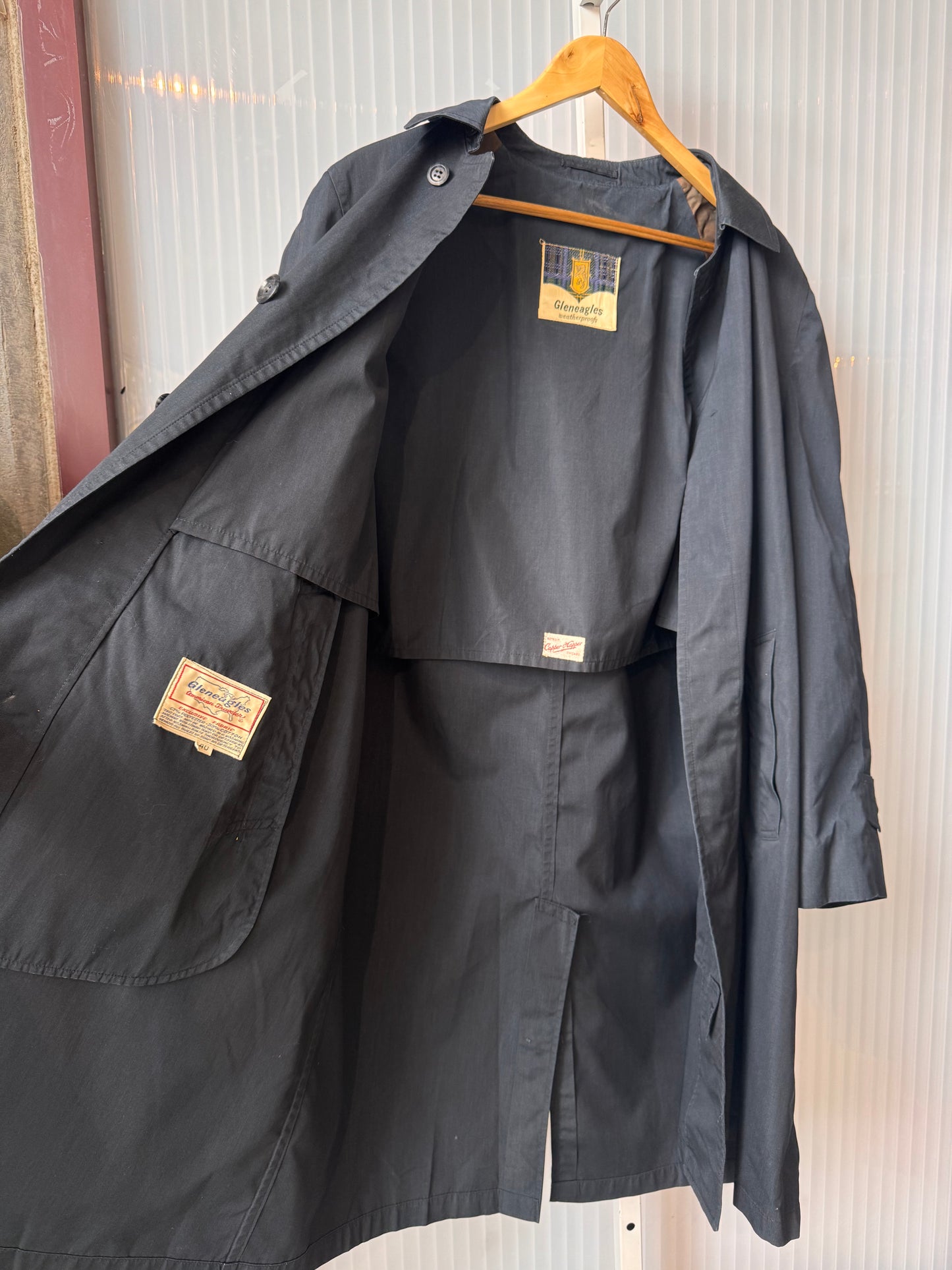 1960s? Weatherproof Blue-Black Trench Coat