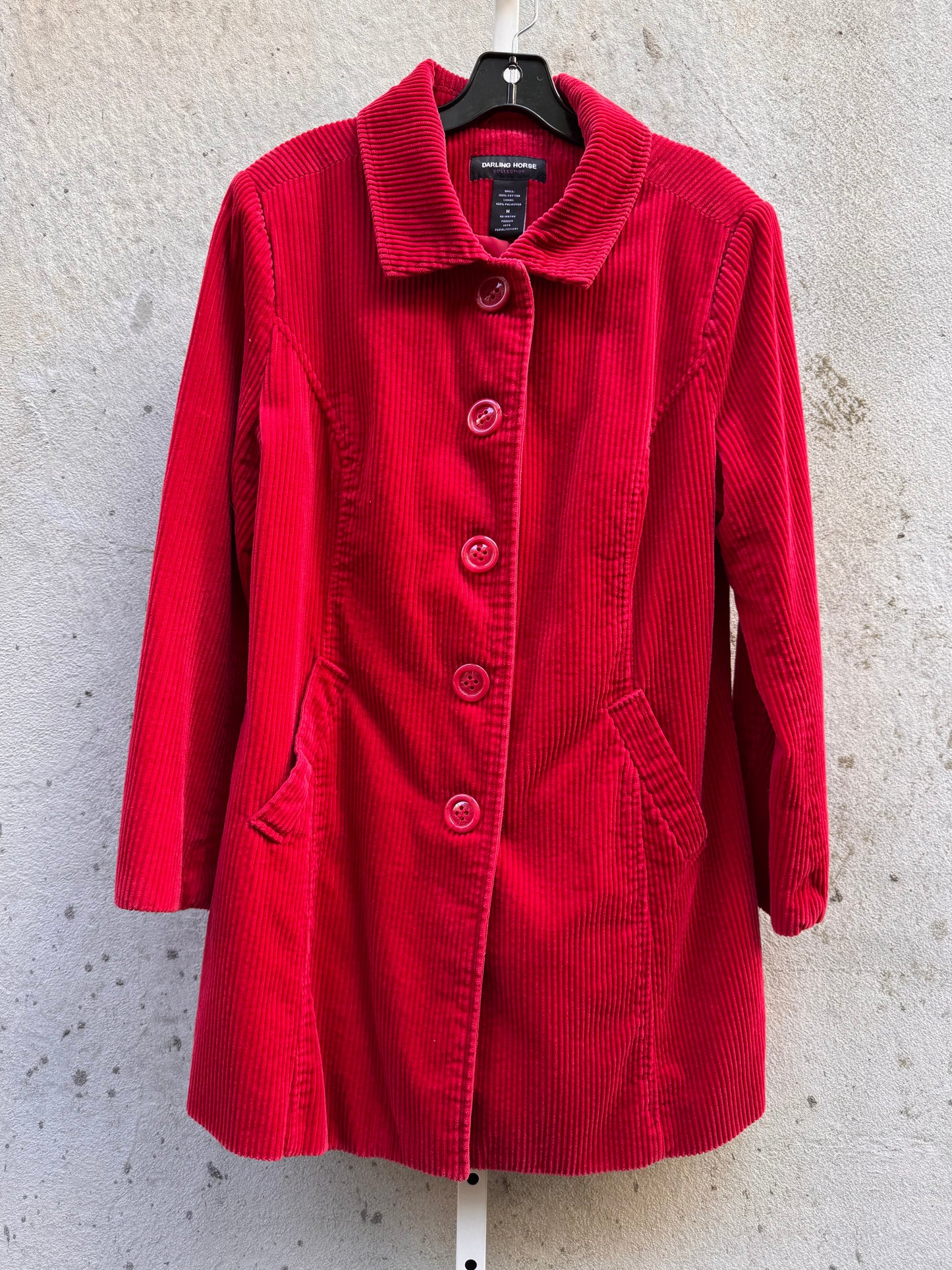 2000s Red Corduroy Coat